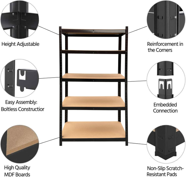 Scaffalature metalliche in MDF